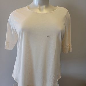 CATO V-Neck Tee, Cream, 22/24W